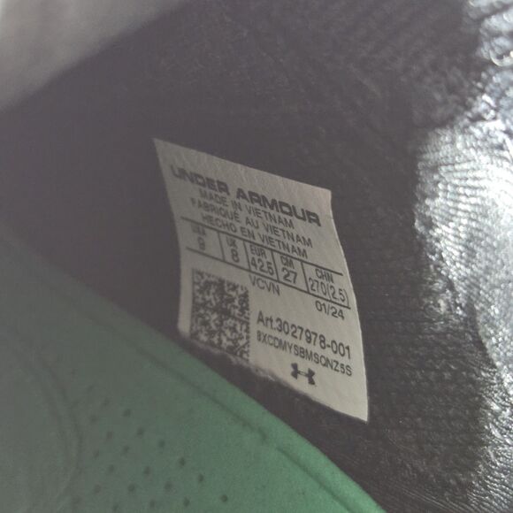 Under Armour Blur Smoke Suede 2.0 Men's Size 9 Football Cleats Black 3027978-001 - Picture 11 of 12